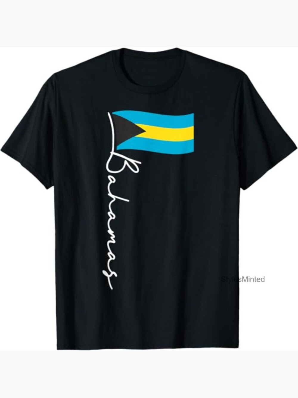 Bahamas Flag Graphic Tee Kids Short Sleeve Cotton T-Shirt